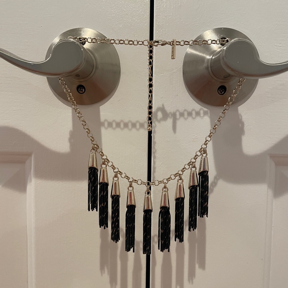 Gold and black necklace